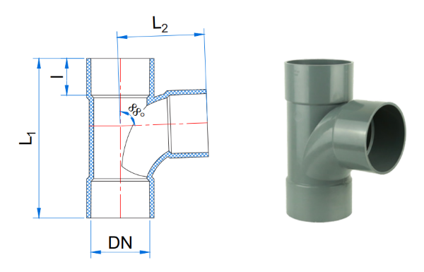 Hình thái phân nhánh dòng chảy khi sử dụng ba chạc cong PVC-U