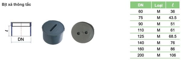 Ưu điểm nổi bật của bịt xả thông tắc kiểu E PVC-U Tiền Phong