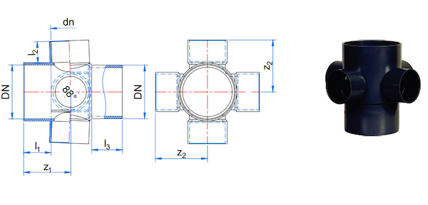 Tứ chạc thu 88 độ chuyển bậc PVC-U ISO 3633