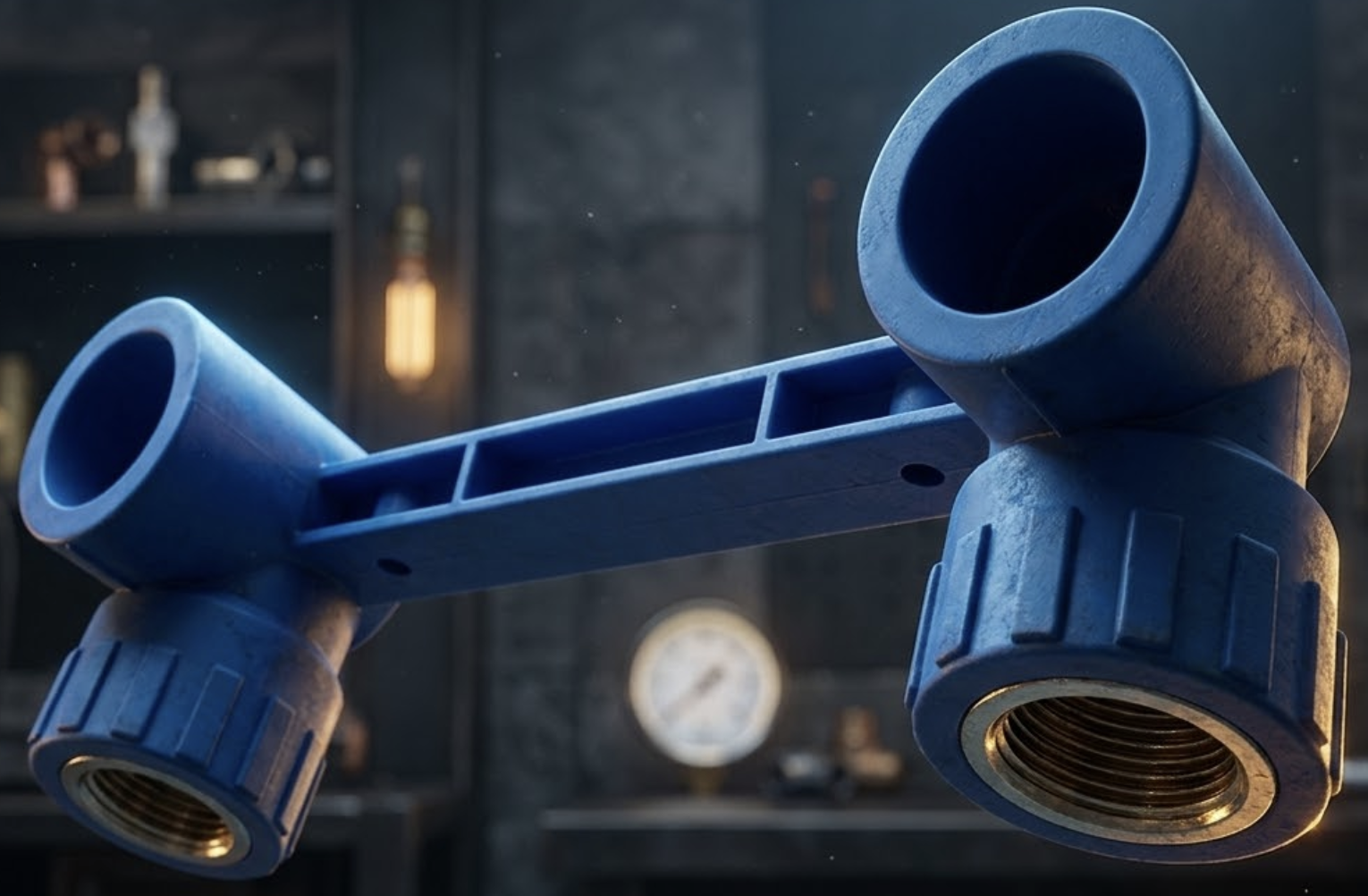 Nối góc 90 độ ren trong kép PP-R UV