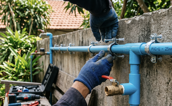 Kỹ thuật cố định ống nổi ngoài trời
