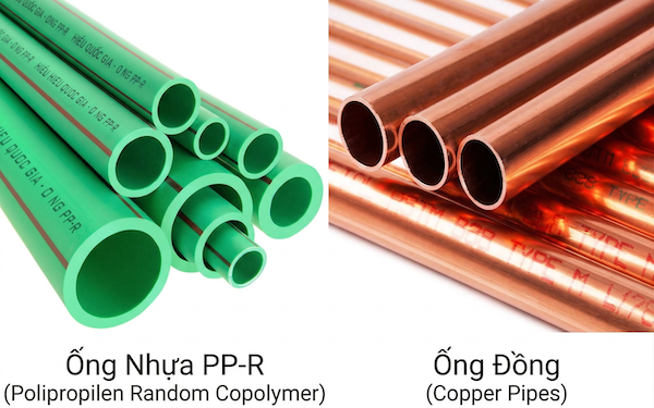 So sánh khả năng chịu nhiệt của ống PP-R và ống đồng