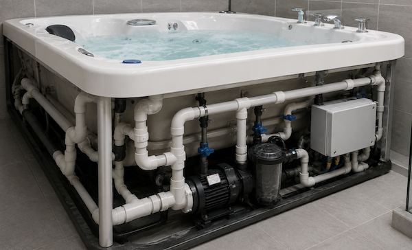 ống nhựa cấp nước bể sục Jacuzzi