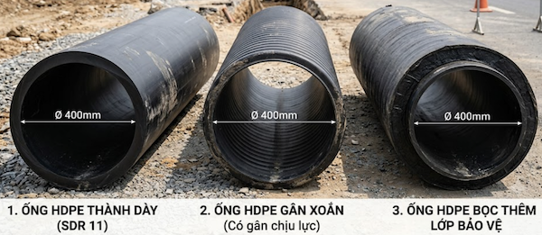 Các loại ống nhựa PE
