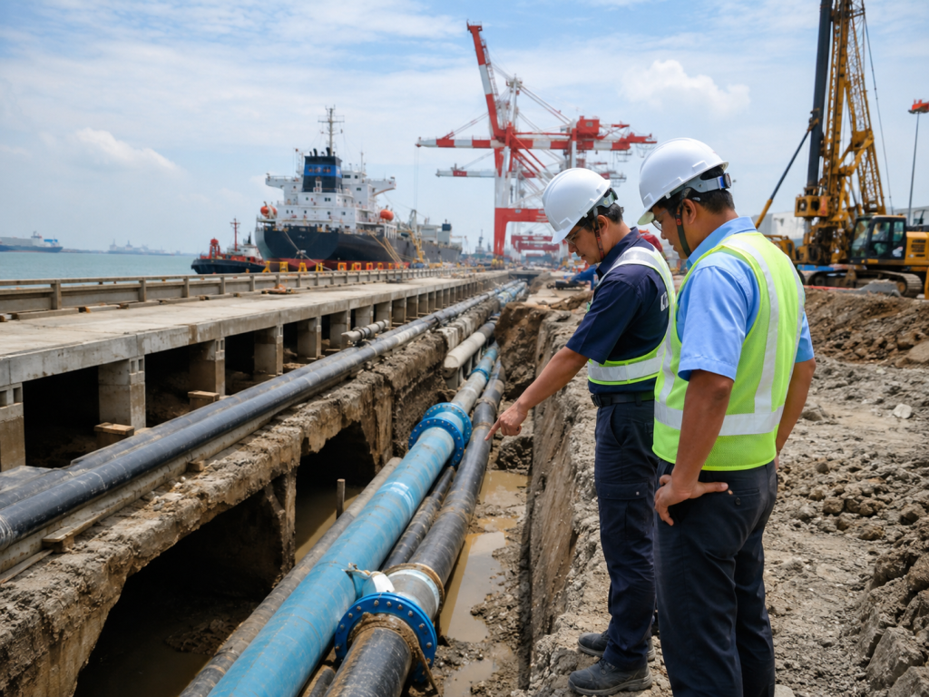 Đường ống cấp thoát nước cho cảng biển