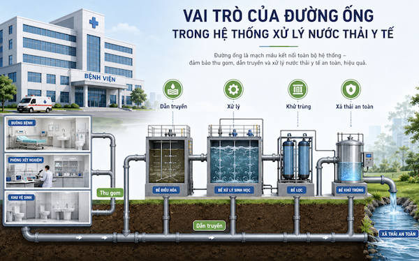 Chọn ống nhựa cho hệ thống xử lý nước thải y tế